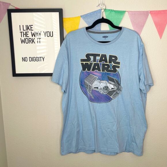 Old Navy Light Blue Star Wars Tee | XXL - Picture 1 of 4